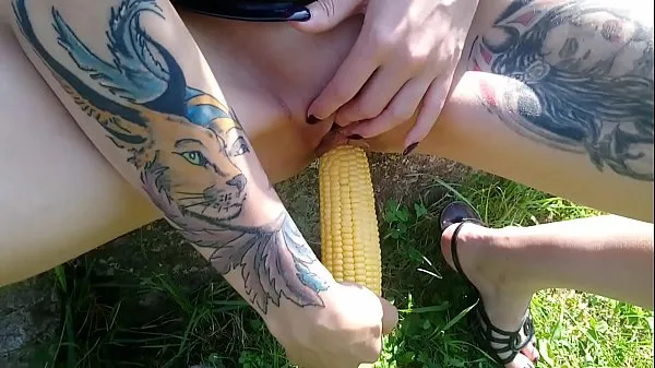 Best Lucy Ravenblood fucking pussy with corn in public clips Movies