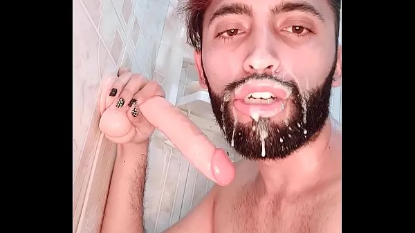 I migliori film Giovane latino Camilo Brown Hot Deepthroat, anale e facciale con un grosso carico di dildo da 9 pollici clip