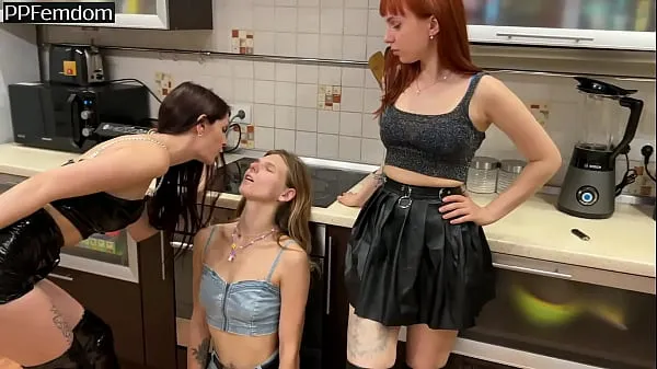 Best Double Lesbian Domination With Two Bisexual Mistresses Kira and Sofi - Subby Girl Is a Human Spittoon - Spitting and Saliva Fetish clips Movies