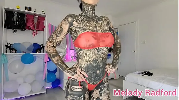 Mejores Sheer Black and Red Skimpy Micro Bikini try on Melody Radford clips de películas