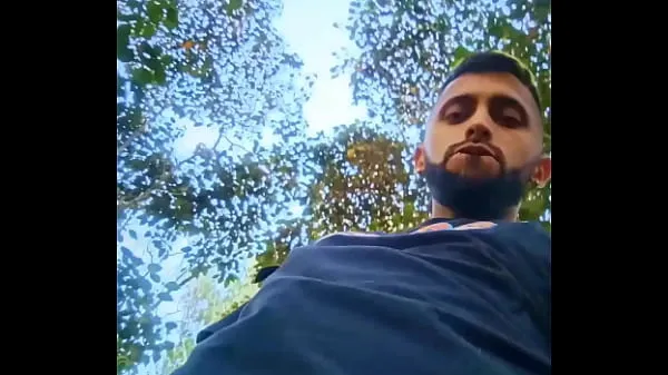 Best Big uncut cock latino jerking outdoors in the woods and eating his tasty cum careful not to get caught. What do you do if you find me like this clips Movies