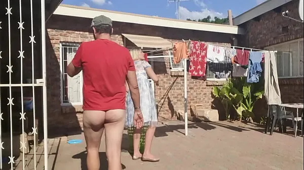 Best Outdoor fucking while taking off the laundry clips Movies